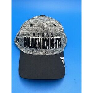 Vegas Golden Knights Adidas NHL Delta Flex Fitted L/XL Hockey Hat Black Gray